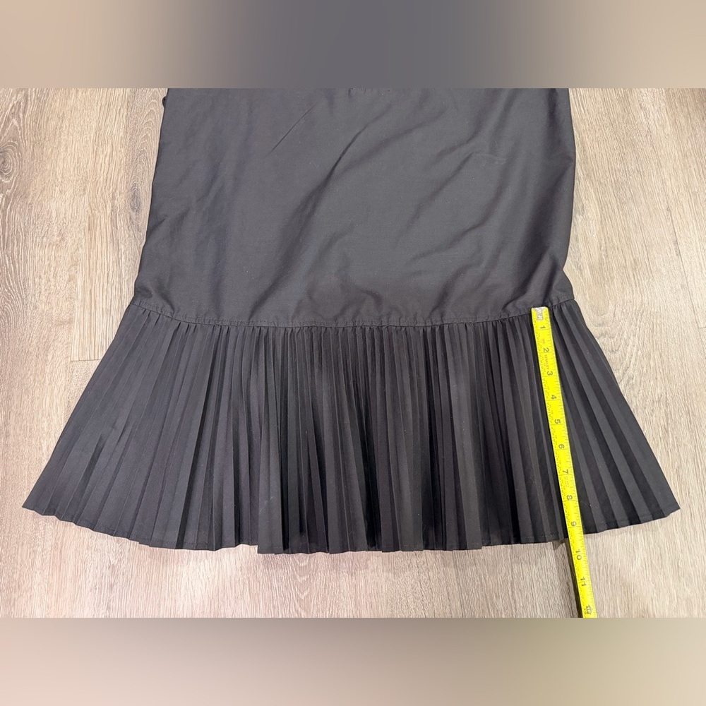 Banana Republic Black Pleated Hem Midi Shirt Dress - Picture 5 of 9